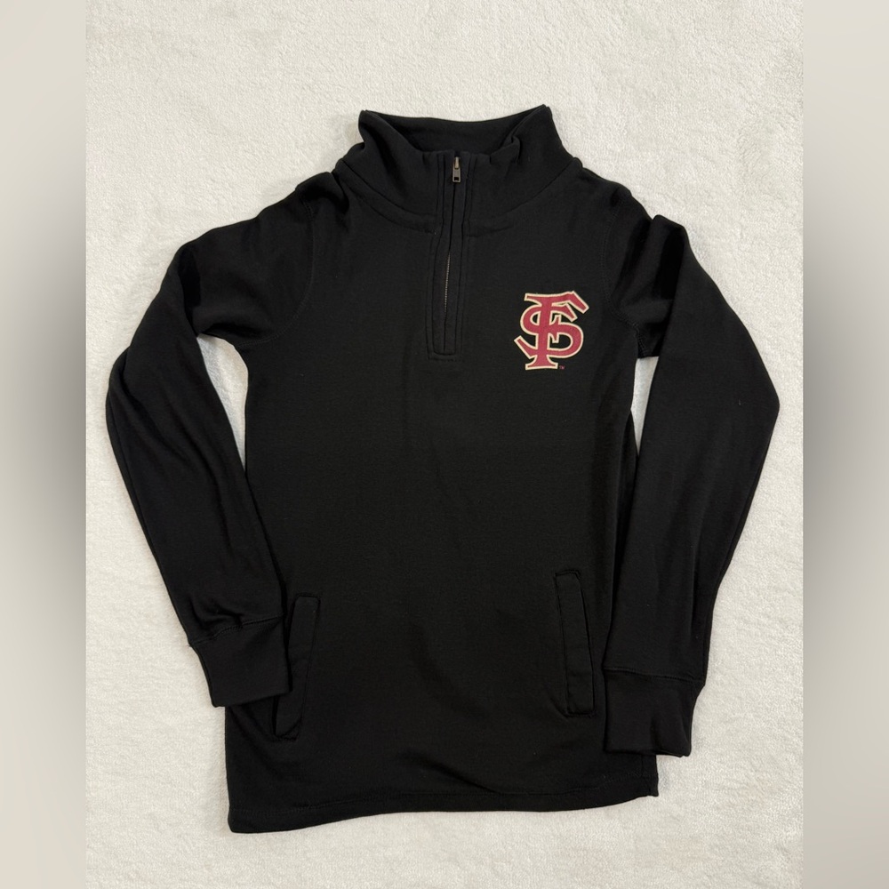 FSU SEMINOLE Pull Over Sweater w/ Pockets Seminole Logo Women's S Sports Apparel